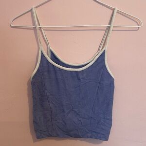 Urban Outfitters Blue Tank Top with White Edging